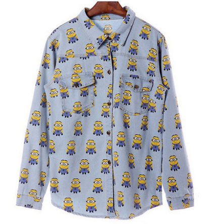 Camisa Jeans Minions